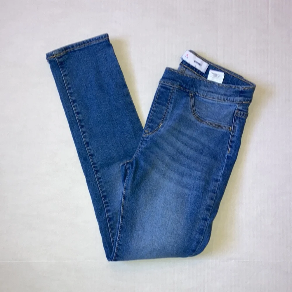 Girls size XL 14/16 Old Navy Skinny  stretch pull on blue jeans 14 16
